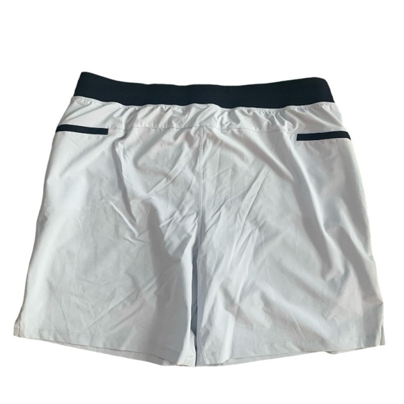 Mens Swim Trunks FABLETICS The Franchise Shorts Light Grey Black Athletic Shorts - Picture 7 of 10